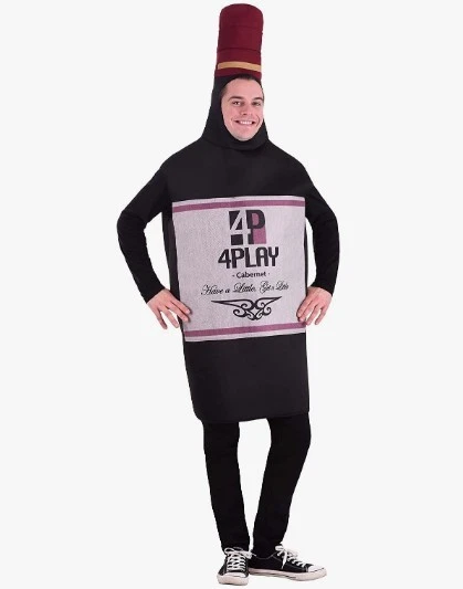 Maridaje perfecto de gran tamaño - Vino y queso - Disfraz de pareja - Talla única Foto 2 de 4