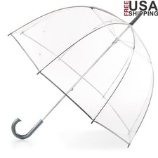 Clear Bubble Umbrella Manual Open 51in Dome Easy Grip Handle Rain Shield New