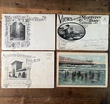 4 1910s - 20s California Souvenir Foldout Postcard Booklets. Monterey + More