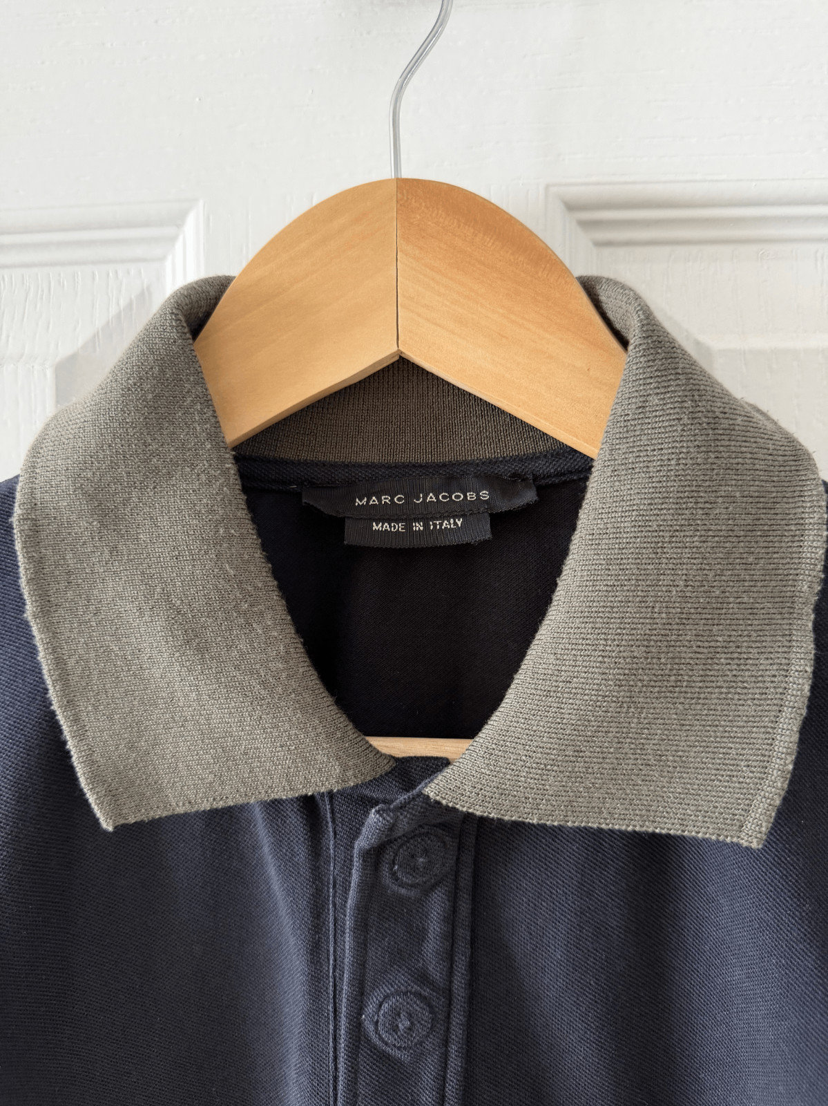 Marc Jacobs Men's Polo Shirt Navy Grey - Made in Italy - Cotton - Size S image 2