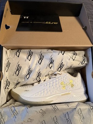Under Armour Curry 1 Low Championship White/Metallic Gold Low Top 1269048-100