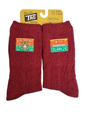 Blue Q Tag Socken, dunkelrot, L - XL