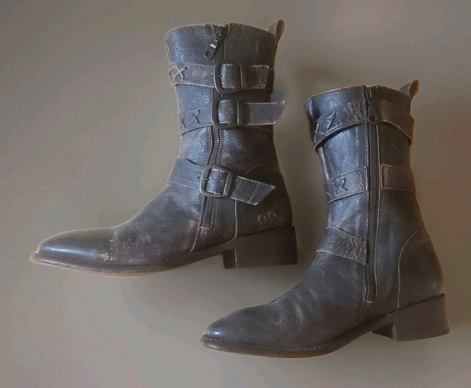 Botas informales Bed Stu Blanchett para mujer talla 9,5 marrón con cremallera cuero envejecido Foto 2 de 4