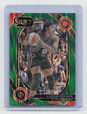 2025 Panini Select WNBA #231 Aaliyah Edwards Green Flash Prizms Courtside