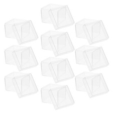 24 Pcs Clear Plastic Box Square Jewelry Display Container Transparent Carton