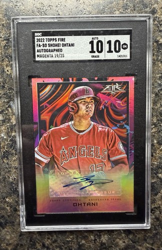2022 Topps Fire Autographs #FA-SO Shohei Ohtani Angels