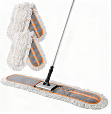 36 Inch Commercial Microfiber Dust Mop with Long Handle for Floor Cleaning Heavy
