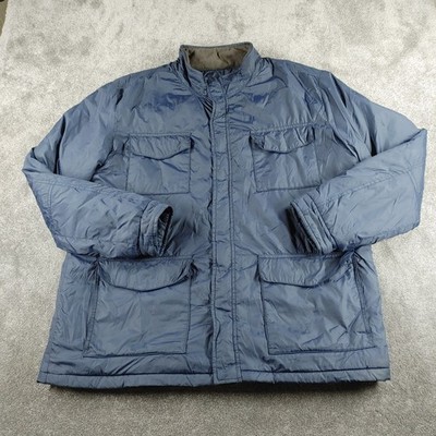 James Pringle Jacke Herren 2XL Navy Blau Utility Padded Fleece Gefüttert Oversized