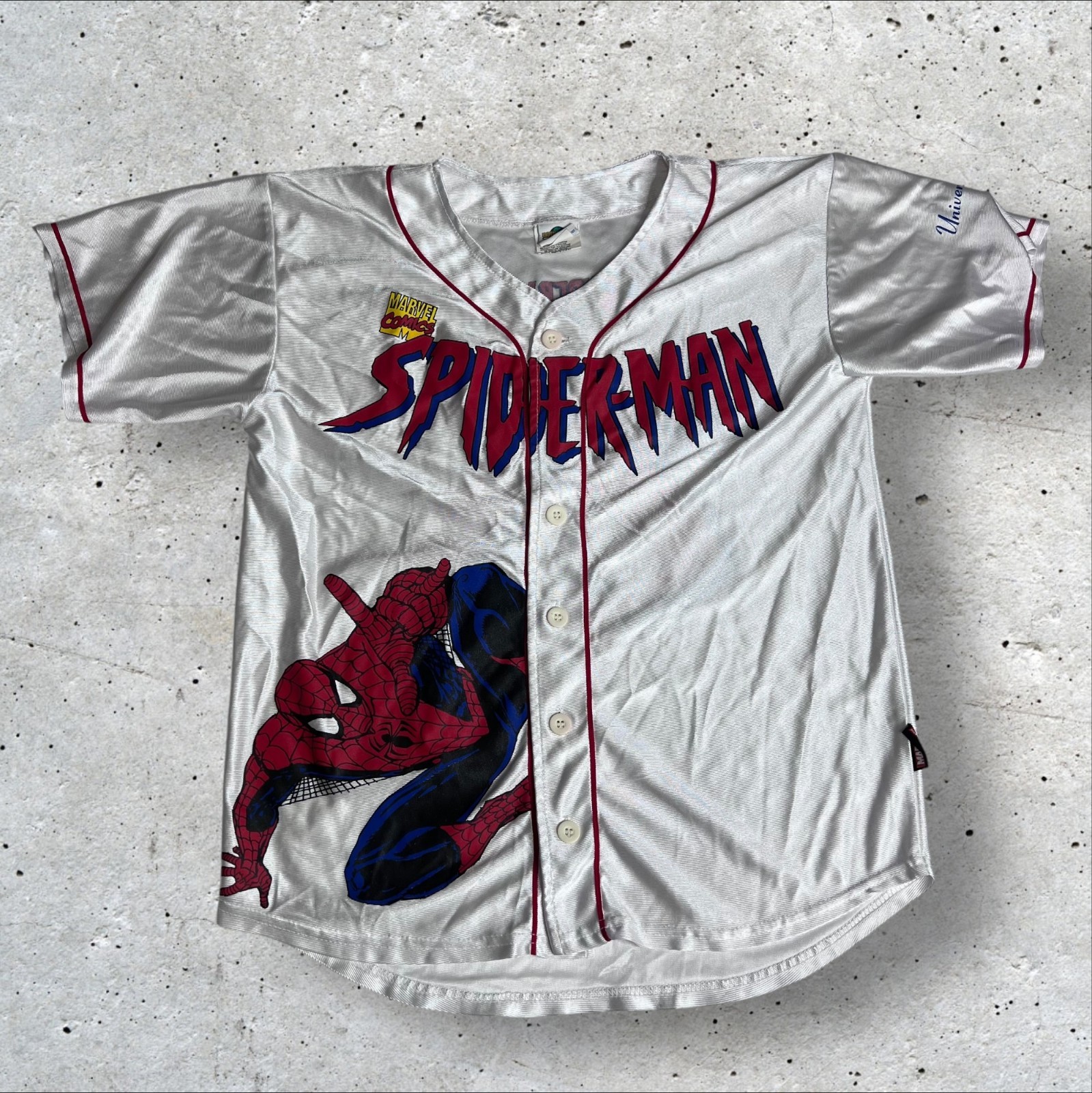 Spider-Man Universal Studios Baseball Jersey Marv… - image 1