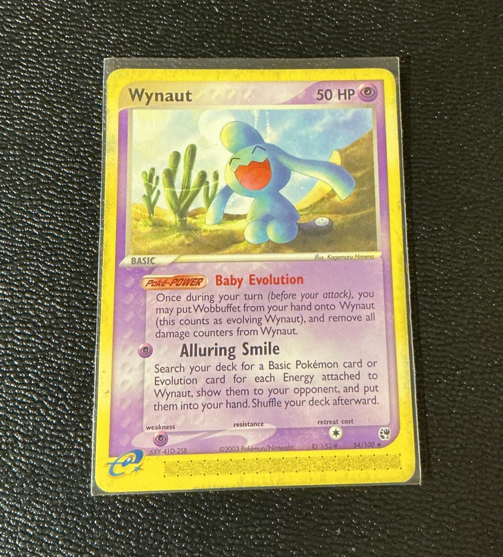 Near Mint Wynaut 54/100 Sandstorm Pokemon Kagemaru Himeno eReader Card