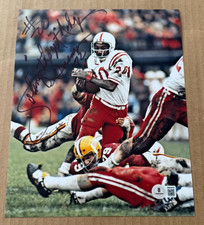 JOHNNY RODGERS SIGNED 8X10 PHOTO W/72 HEISMAN BECKETT BAS NEBRASKA CORNHUSKERS