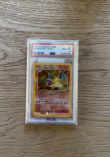 Pokémon TCG Charizard Base Set Holo Rare 1999 PSA 8 #4/102 English