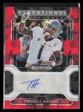2023 Panini Chronicles Prizm Draft Picks  Red Ice Auto #SS-THA Travell Harris