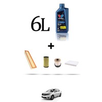 Hoffcar Servicekit 4 Filter Und 6L ÖL FüR Dacia Logan II 1.5 Blue Dci 70Kw