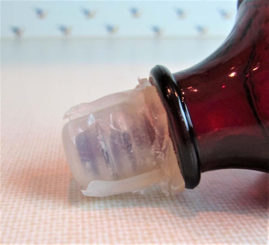 Avon Cape Cod Ruby Red  Cruet with Salt and Pepper Shakers