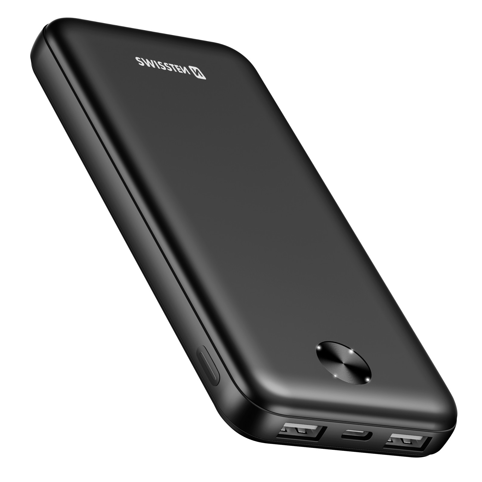 Batterie Externe 10000mAh Swissten Power Bank Double USB Chargeur Portable LED
