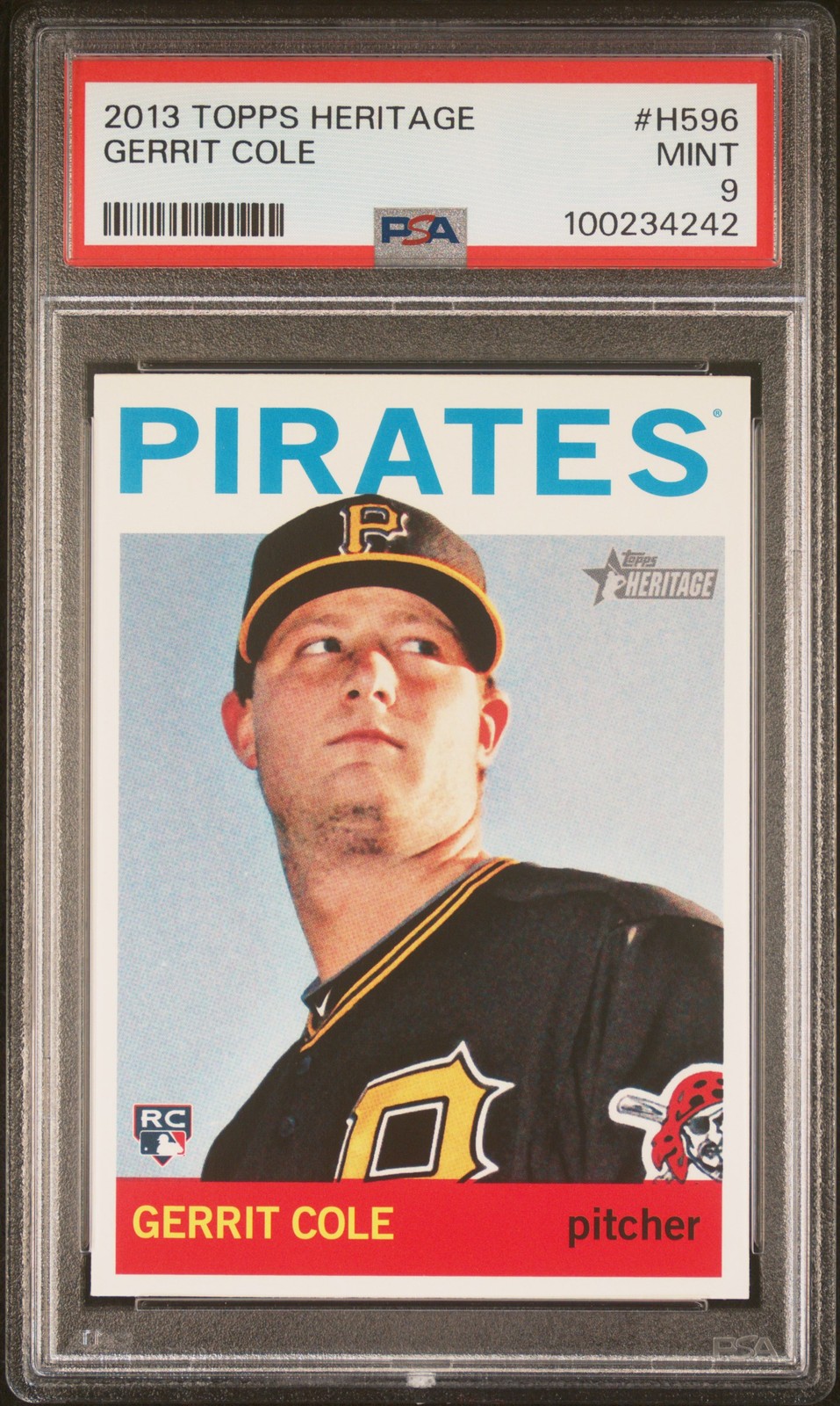 2013 TOPPS HERITAGE #H596 GERRIT COLE ROOKIE RC PSA 9