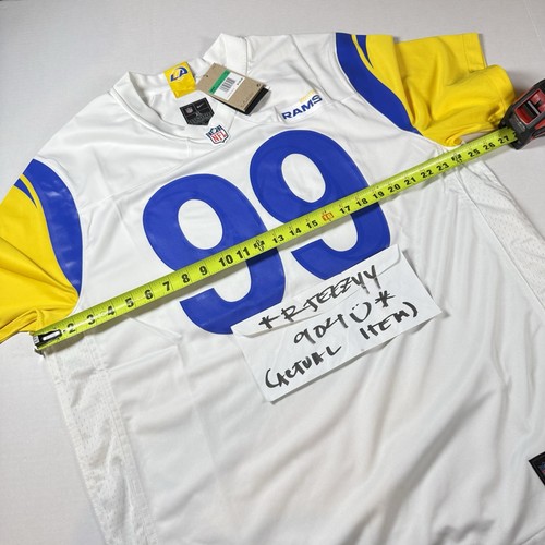 Mens Size XL Nike Los Angeles Rams Aaron Donald Screen Print Alternate Jersey - Picture 16 of 19