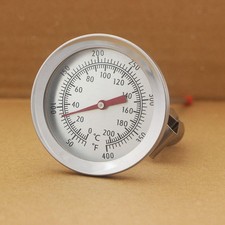 Edelstahl-Zifferblattthermometer 20 &deg;C bis 280 &deg;C f&uuml;r das Grillen in der