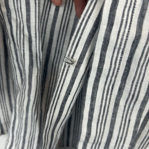 J Jill love linen Cardigan Top Boho 100% Linen Embroidered Striped Tassel Small - Picture 9 of 13