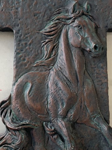 Vtg Frame-ology 3D Horse 2 Picture Frame 12"x7" Vertical Heavy Bronze Finish - Picture 7 of 10