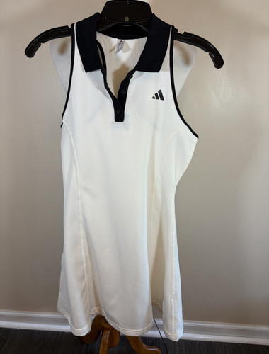 adidas AEROREADY Women's Sleeveless Golf Tennis Dress White Sz S