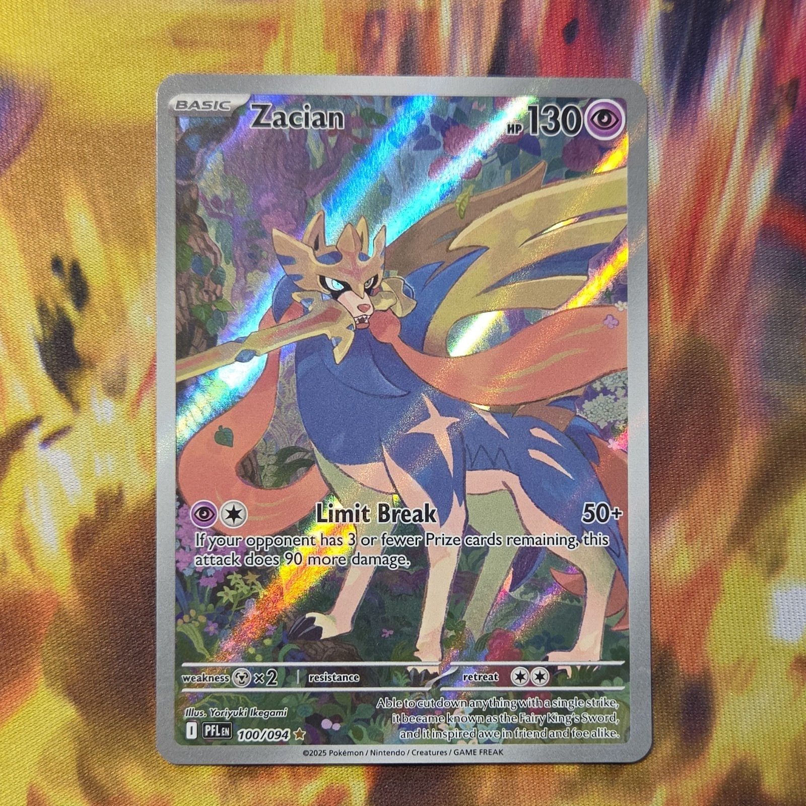 Zacian 2025 Mega Evolution: Phantasmal Flames #100/94 Illustration