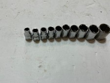 Craftsman 14 Drive 10 Pc Shallow 12 Pt Socket Set 316-916 Usa Made
