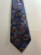 DINO ORSINI 100% Polyester Tie Necktie ~ Brown Checkered Geometric ~ Made in USA