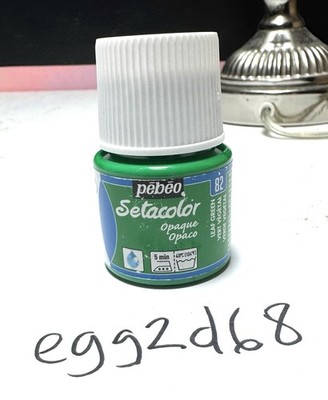 Pebeo Setacolor Opaque Fabric Paint #82 Leaf Green 45ml New Sealed