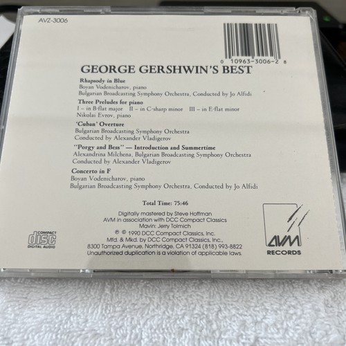 George Gershwin’s best CD 1990 DCC compact classics RARE tested - Picture 5 of 5
