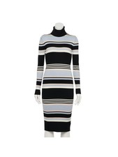 ALMOST FAMOUS Womens Body Con Midi Dress Black Long Sleeve Juniors M