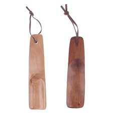 15.5cm Solid Wood Short Handle Shoehorn Natural Wooden Shoe Lifter Shoe Puller