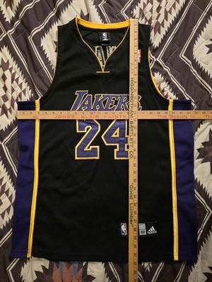 Kobe Bryant Authentic Stitched Adidas Lakers Jersey #24 Black