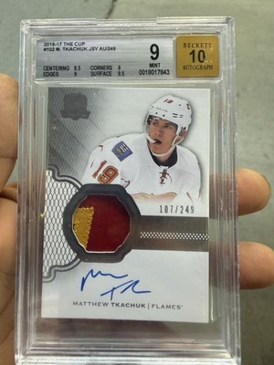 2016/17 Upper Deck The Cup Matthew Tkachuk Rookie Patch Auto /249
