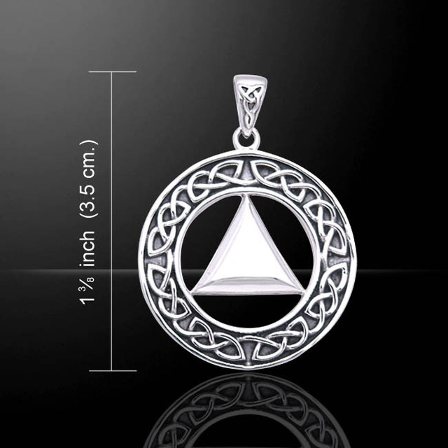 Celtic Knot AA Recovery .925 Sterling Silver Pendant by Peter Stone