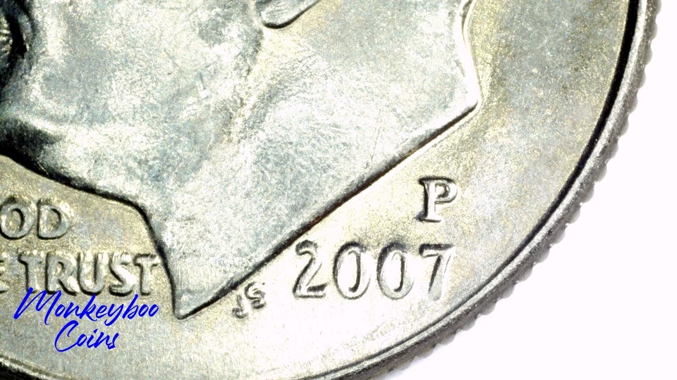 2007 P Roosevelt Dime - Grease Strike-Through Obv and Rev -Rare Error Coin - Image 4 of 4