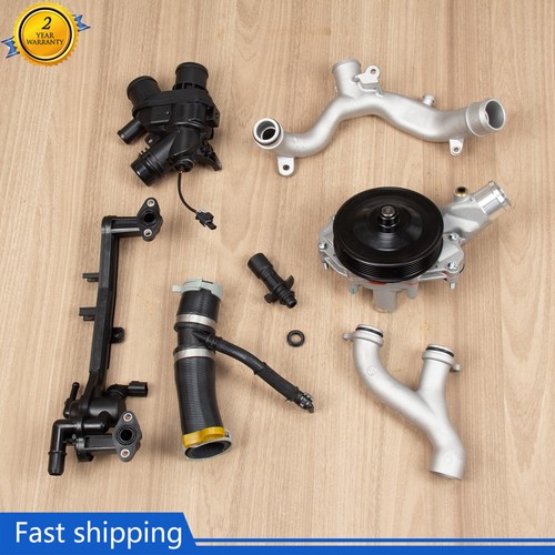 Fits Jaguar Land Rover 5.0L V8 Coolant Water Pump & Thermostat Hose Pipe & Plug - Picture 4 of 10