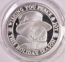 Wishing You Peace This Holiday Season 1 oz Silver 0.999 - Snowman Sealed Plastic 39.99 per troy oz