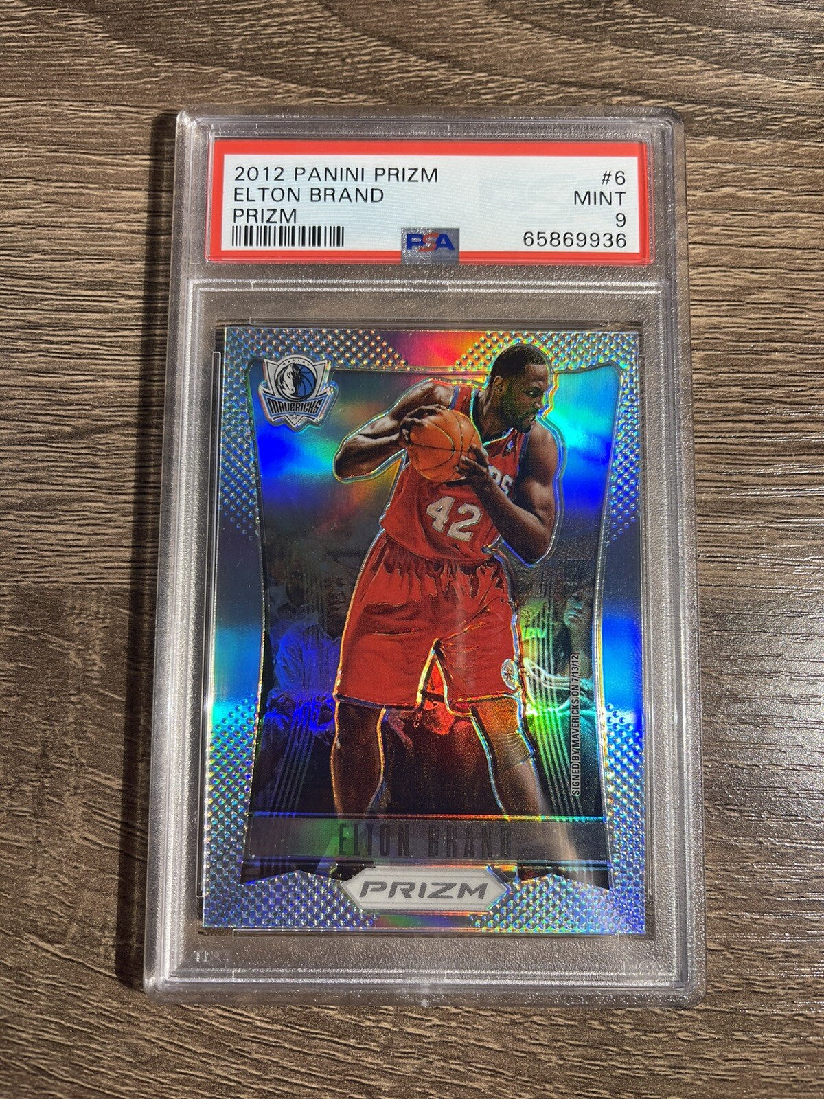 ELTON BRAND 2012 13 PANINI PRIZM #6 SILVER PRIZM PSA 9 MAVERICKS