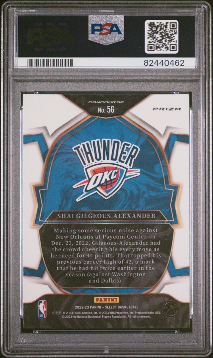 2022 Panini Select #56 Shai Gilgeous-Alexander RED CRACKED ICE PSA