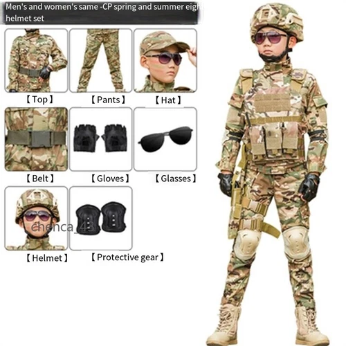 Children's Camouflage Suit Special Forces Summer Camp Military Training Uniform - Picture 19 of 32