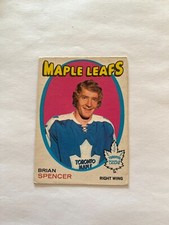 1971-72 BRIAN SPENCER #198 ROOKIE OPC Troubled Maple Leafs Star NHL Hockey Card. rookie card picture