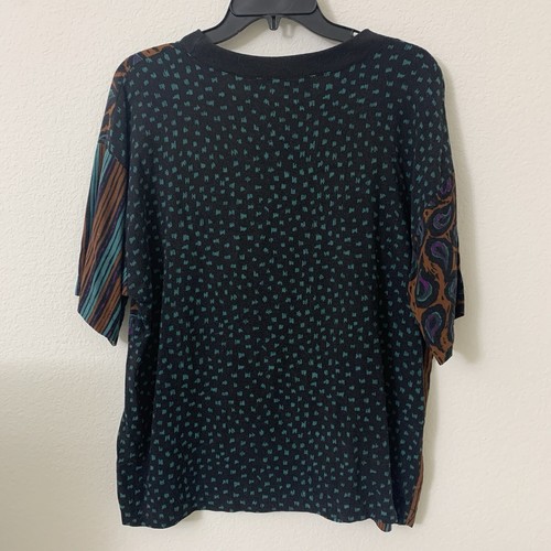 Vtg Gitano Women’s Shirt M Multi Pattern Colors Short Sleeve Pocket - Picture 2 of 4