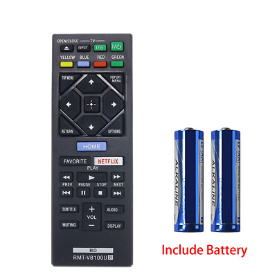 New Remote for Sony DVD Player BDP-S1700 UBP-X700 BDP-S170 +Battery  