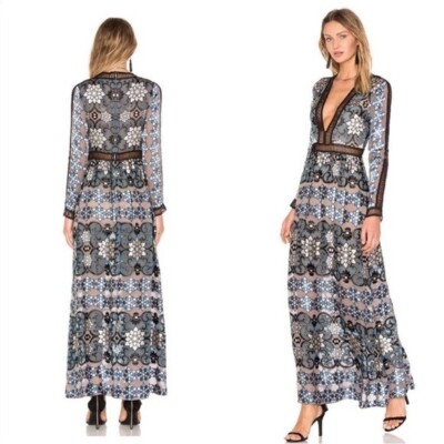 For Love & Lemons Juliet Maxi Dress Size M In Jade New With Tag | eBay
