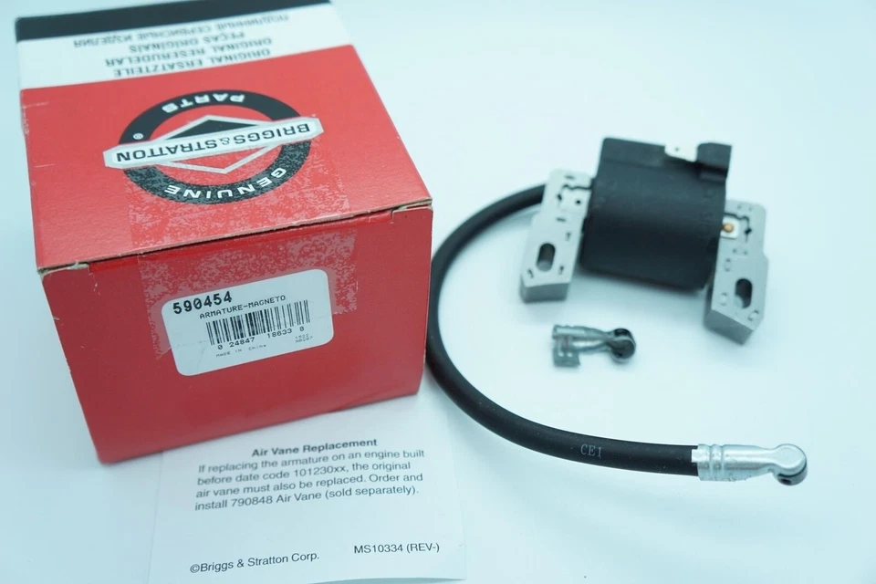 GENUINE OEM BRIGGS & STRATTON PART # 590454 IGNITION COIL REP. 802574 493237 - Image 2 of 3
