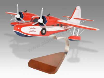 Grumman Goose G21 Catalina Seaplanes Solid Mahogany Wood Handmade Desktop Model