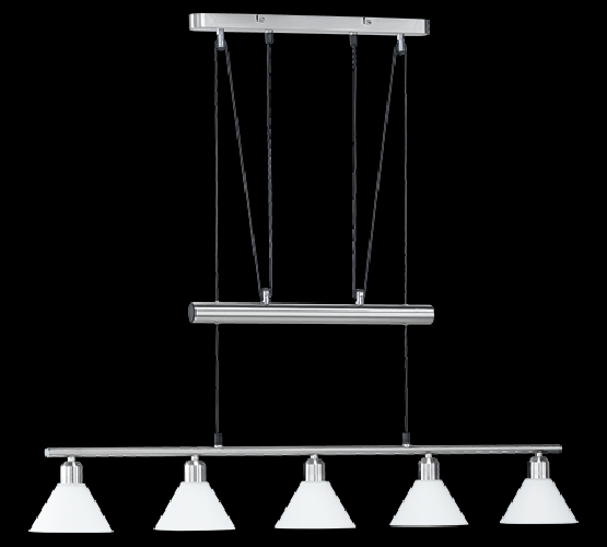 Lampada Sospensione 28W Yo Yo 5 Luci Coni Vetro Stamina GD Trio