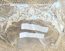 New Gold Tone Rhinestone Swirl Tiara Metal 1 Size Princess Crown